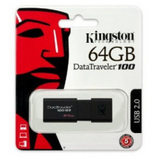 Флеш Диск Kingston 64Gb DataTraveler 100 G3 DT100G3/64GB USB3.0 черный