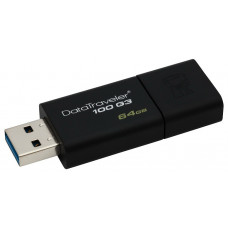 Флеш Диск Kingston 64Gb DataTraveler 100 G3 DT100G3/64GB USB3.0 черный
