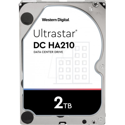 Жесткий диск WD Original SATA-III 2Tb 1W10002 HUS722T2TALA604 Ultrastar DC HA210 (7200rpm) 128Mb 3.5"