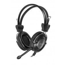 Наушники с микрофоном A4Tech HS-19 серебристый/черный 2м накладные оголовье (HS-19-1)