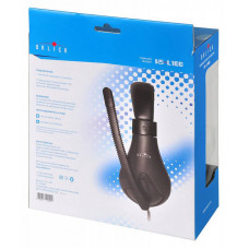Наушники с микрофоном Оклик HS-L100 черный/красный 2м накладные оголовье (359485)