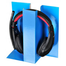 Наушники с микрофоном Оклик HS-L100 черный/красный 2м накладные оголовье (359485)