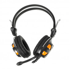 Наушники с микрофоном A4Tech HS-28 оранжевый/черный 1.8м накладные оголовье (HS-28 (ORANGE BLACK))