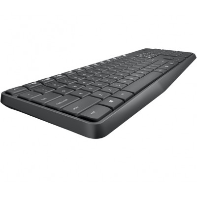 Клавиатура + мышь Logitech MK235 клав:серый мышь:серый USB беспроводная