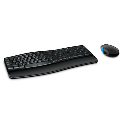 Клавиатура + мышь Microsoft Sculpt Comfort Desktop клав:черный мышь:черный/синий USB беспроводная