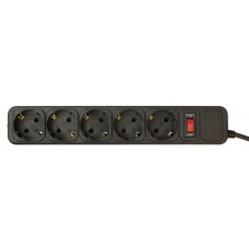 Сетевой фильтр PC Pet AP01006-3-B 3м (5 розеток) черный (пакет ПЭ)