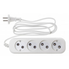 Сетевой удлинитель Buro BU-PSL4.1/W 1.5м (4 розетки) белый (пакет ПЭ)