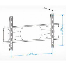 Кронштейн для телевизора Holder PFS-4017 черный 32"-60" макс.40кг настенный фиксированный