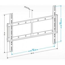 Кронштейн для телевизора Holder LCD-F6607 черный 42"-65" макс.60кг настенный фиксированный