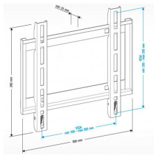 Кронштейн для телевизора Holder LCD-F2608 черный 22"-47" макс.40кг настенный фиксированный
