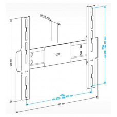 Кронштейн для телевизора Holder LCD-F4611 черный 32"-65" макс.40кг настенный фиксированный