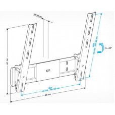 Кронштейн для телевизора Holder LCD-T4612 черный 32"-65" макс.40кг настенный наклон