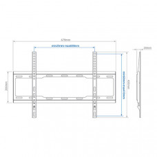 Кронштейн для телевизора Arm Media STEEL-1 черный 32"-90" макс.40кг настенный фиксированный