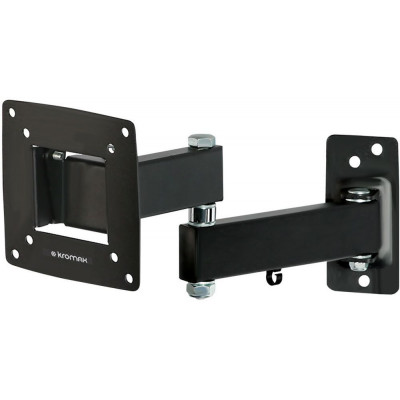 Кронштейн для телевизора Kromax OPTIMA-104 черный 10"-28" макс.25кг настенный поворотно-выдвижной и наклонный