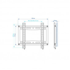 Кронштейн для телевизора Kromax IDEAL-5 черный 15"-47" макс.35кг настенный фиксированный