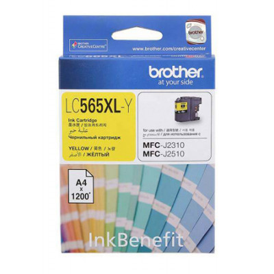 Картридж струйный Brother LC565XLY желтый (1200стр.) для Brother MFC-J2510