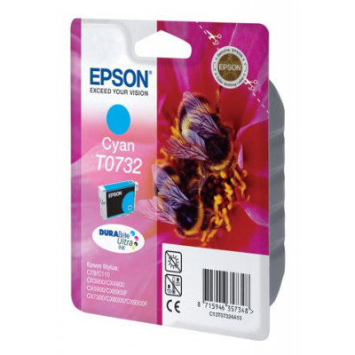 Картридж струйный Epson T0732 C13T10524A10 голубой (375стр.) (5.5мл) для Epson С79/СХ3900/4900/5900