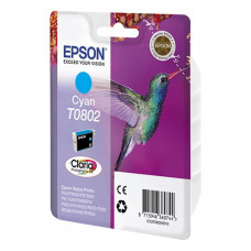 Картридж струйный Epson T0802 C13T08024011 голубой (885стр.) (7.4мл) для Epson P50/PX660