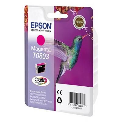 Картридж струйный Epson T0803 C13T08034011 пурпурный (435стр.) (7.4мл) для Epson P50/PX660