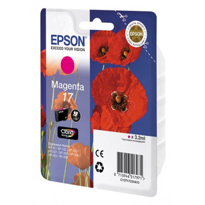Картридж струйный Epson T1704 C13T17044A10 желтый (150стр.) (3.2мл) для Epson XP33/203/303