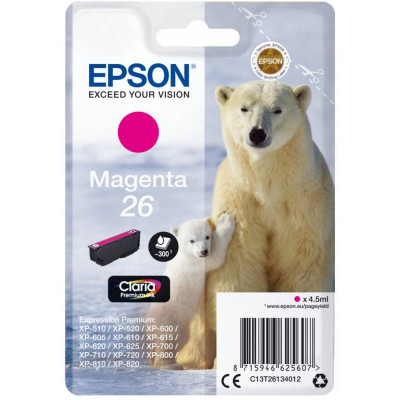 Картридж струйный Epson T2613 C13T26134012 пурпурный (300стр.) (4.5мл) для Epson XP-600/700/800