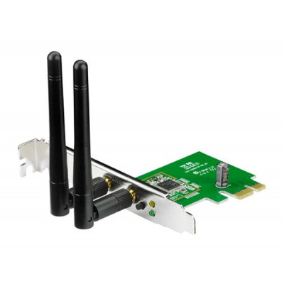 Сетевой адаптер WiFi Asus PCE-N15 N300 PCI Express (ант.внеш.съем) 2ант.