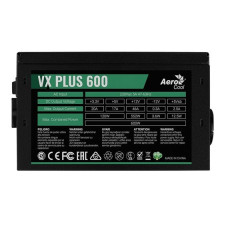 Блок питания Aerocool ATX 600W VX PLUS 600W (24+4+4pin) 120mm fan 3xSATA RTL
