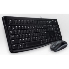 Клавиатура + мышь Logitech MK120 клав:черный мышь:черный/серый USB