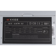 Блок питания Accord ATX 450W ACC-450W-12 (20+4pin) 120mm fan 4xSATA
