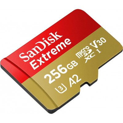Флеш карта microSDXC 256Gb Class10 Sandisk SDSQXA1-256G-GN6MA Extreme + adapter