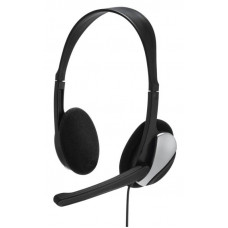 Наушники с микрофоном Hama Essential HS-P100 черный 2м накладные оголовье (00139900)