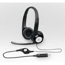 Наушники с микрофоном Logitech H390 черный 2.4м накладные USB оголовье (981-000406)