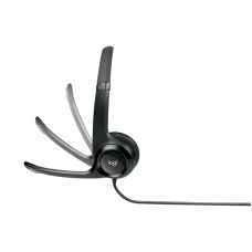 Наушники с микрофоном Logitech H390 черный 2.4м накладные USB оголовье (981-000406)