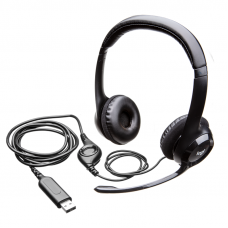 Наушники с микрофоном Logitech H390 черный 2.4м накладные USB оголовье (981-000406)