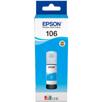 Картридж струйный Epson 106C C13T00R240 голубой (1900стр.) (70мл) для Epson L7160/7180