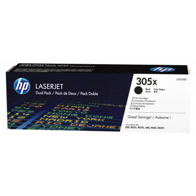 Картридж лазерный HP 410X CF410XD черный x2упак. (13000стр.) для HP LJ Pro M452/M477