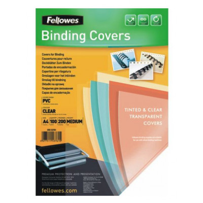Обложки для переплёта Fellowes A4 прозрачный (100шт) CRC-5376102 (FS-53761)