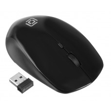 Мышь Оклик 565MW glossy черный оптическая (1600dpi) беспроводная USB для ноутбука (4but)