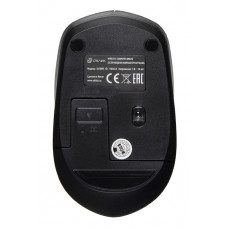 Мышь Оклик 565MW glossy черный оптическая (1600dpi) беспроводная USB для ноутбука (4but)