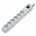 Surge protector ZIS Pilot L-6 10m, 6 outlets (5+1), white