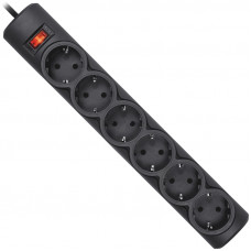 Сетевой фильтр Surge Protector Defender DFS 155 5m, black, 6 outlets