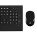 Клавиатура + мышь Оклик 222M клав:черный мышь:черный USB беспроводная slim