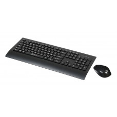 Клавиатура + мышь Оклик 222M клав:черный мышь:черный USB беспроводная slim