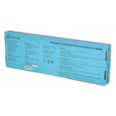 Клавиатура Оклик 400MR белый/розовый USB slim Multimedia