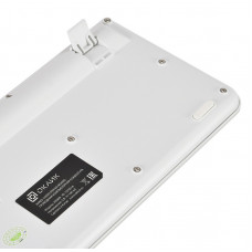 Клавиатура Оклик 400MR белый/розовый USB slim Multimedia