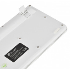 Клавиатура Оклик 400MR белый/розовый USB slim Multimedia