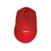 Мышь Logitech M330 красный оптическая (1000dpi) silent беспроводная USB (2but)