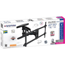 Кронштейн для телевизора Kromax ATLANTIS-65 черный 40"-90" макс.45кг настенный поворотно-выдвижной и наклонный