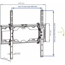 Кронштейн для телевизора Kromax ELEMENT-4 черный 22"-65" макс.50кг настенный наклон