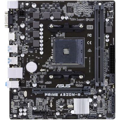 Материнская плата Asus PRIME A320M-R-SI Soc-AM4 AMD A320 2xDDR4 mATX AC`97 8ch(7.1) GbLAN RAID+VGA+HDMI White Box